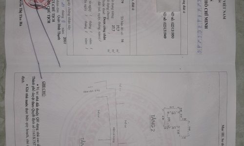 Bán nhà 54 m2, 2 phòng ngủ 93/31H Vạn Kiếp P.3 BT