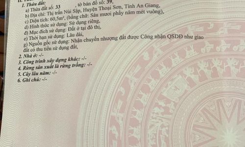 BÁN GẤP NHÀ MẶT TIỀN ĐƯỜNG NGUYỄN HUỆ- AN GIANG