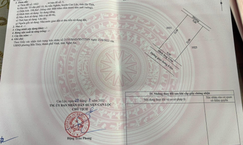 Đất đầu tư trung tâm thị trấn Nghèn chỉ hơn 900 triệu xíu