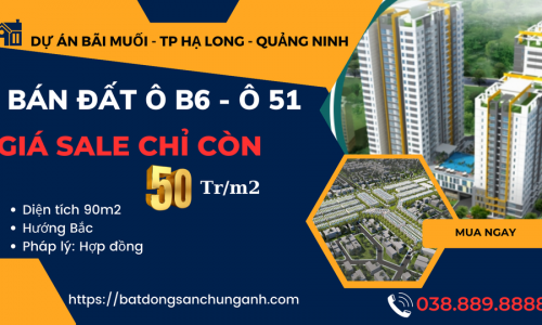 Cần Bán Ô Đất Dự Án Bãi Muối, P. Cao Thắng, TP. Hạ Long, Quảng Ninh – Siêu Sinh Lời X3 X5