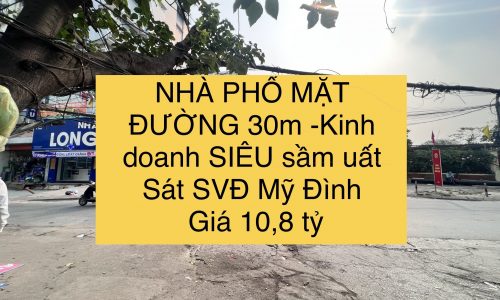 [SIÊU HIẾM] Mặt Đường 30m-Kinh Doanh Sầm Uất-15tr/Tháng