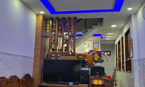 BÁN NHÀ MỚI-XE HƠI NGỦ NHÀ-CÁCH MẶT TIỀN 1 CĂN-4 TẦNG 4PN DỌN VÀO Ở NGAY