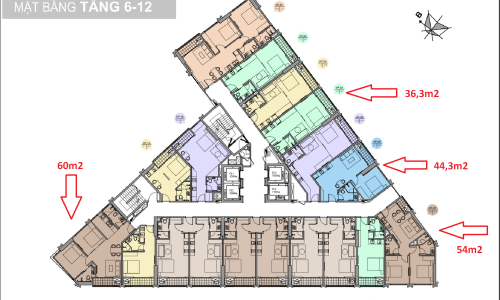 QUỸ NGOẠI GIAO OFFICETEL TRINITY TOWER VIEW 3 MẶT HỒ 36,3M2, 44,3M2, 54M2, 60M2 CHỈ 1,6 TỶ