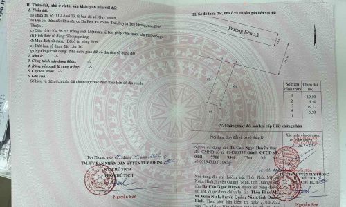 Chính chủ cần bán đất xã Phước Thể, Tuy Phong, Bình Thuận, diện tích 105m2