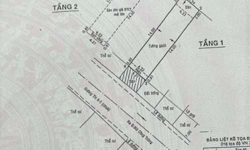 Bán nhà Hóc Môn, mặt tiền đường Tân Hiêp 8-1, đúc 1 lầu, KT 4,2x20m, 3PN. giá 3,95 tỷ