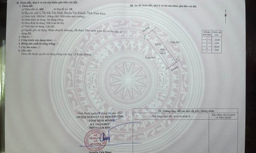 Cần bán thửa đất trung tâm TT Ninh