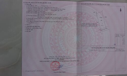 Đất mặt tiền kinh doanh trảng bom, cách QL1 500m, sổ riêng 1ty400